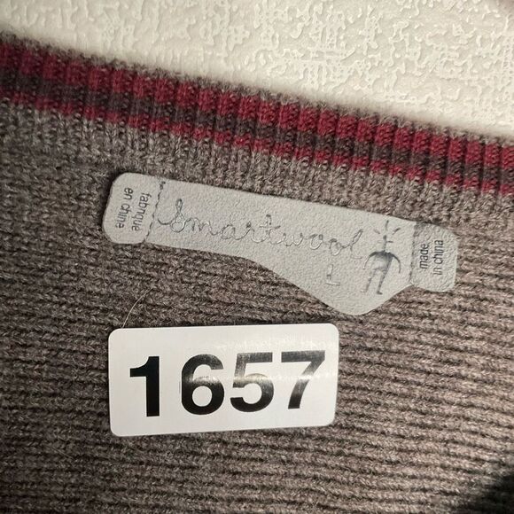 Smartwool Sweater Womens Large 100% Wool Gray Pullover Crew Neck Casual HikeTrek - Picture 3 of 9